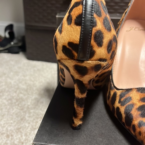 NIB J. Crew Elise Pump Leopard Haircalf Animal Print Made Italy Size 9 - Picture 7 of 8